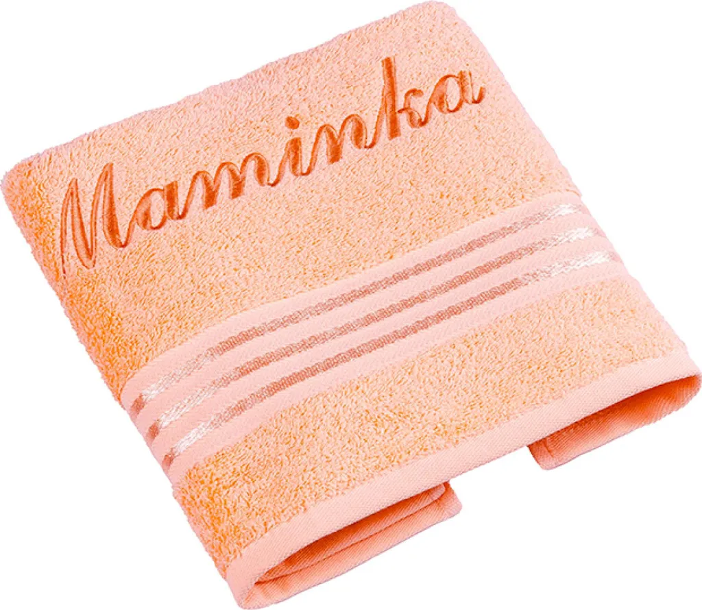 Regalo Perfetto: Asciugamano Linie Salmone Ricamo Mummy 50x100 - 1