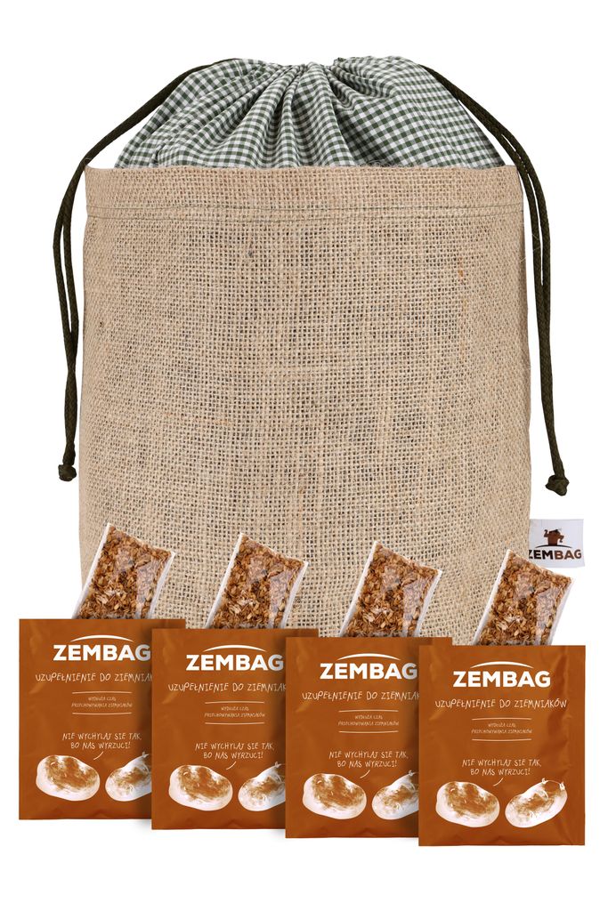 Oliwkowo-zielony Zembag na 10 kg ziemniaków Zdjęcie produktu 