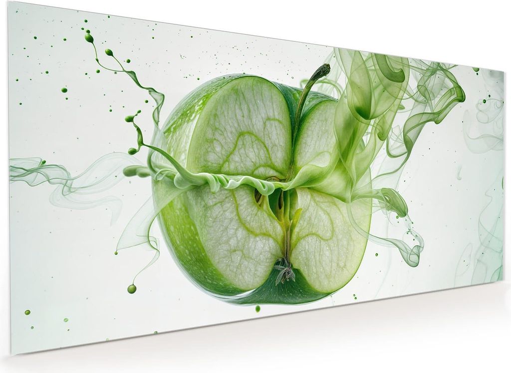 Küchenrückwand Spritzschutz Glas mit Motiv Zerlegter Apfel 40 x 40 cm