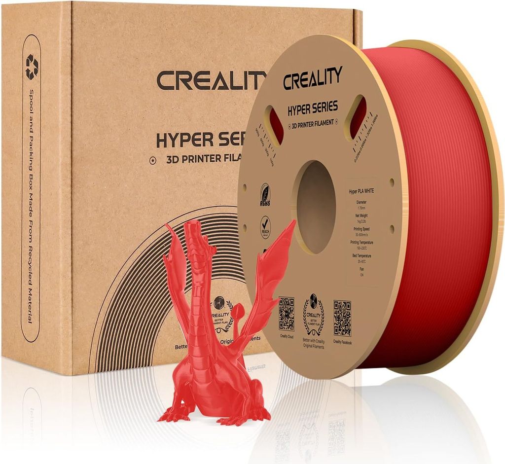 Creality Hyper PLA Filament, 1KG, 1.75mm --Rot Produktbild 