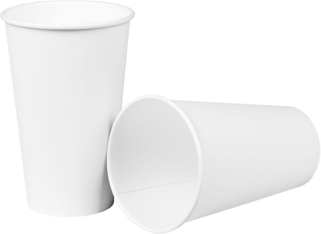 50 Pappbecher, weiß, 0,4l, ca. 320g/m², mit PE-Beschichtung Produktbild 
