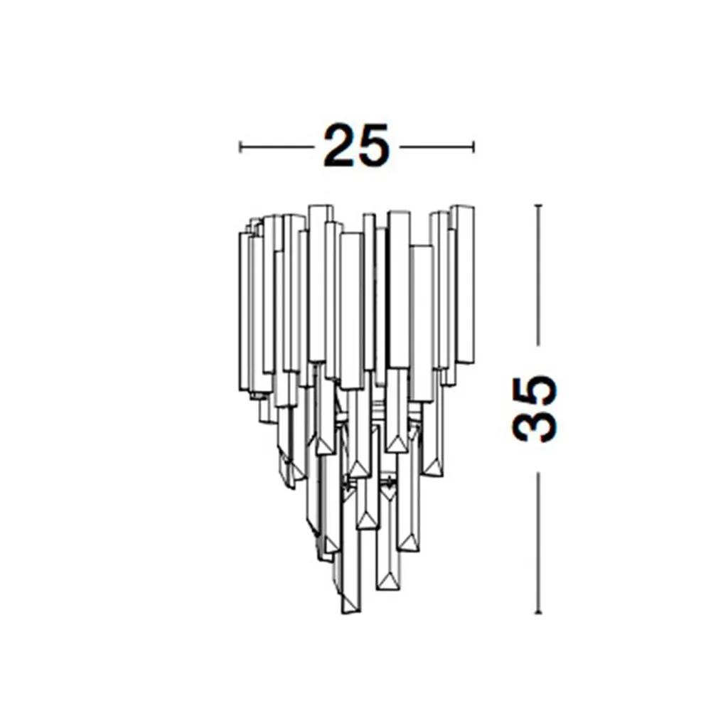 Applique GRANE 25 Dorée 2x5W E14 Dimmable - Luminaire Mural Chic