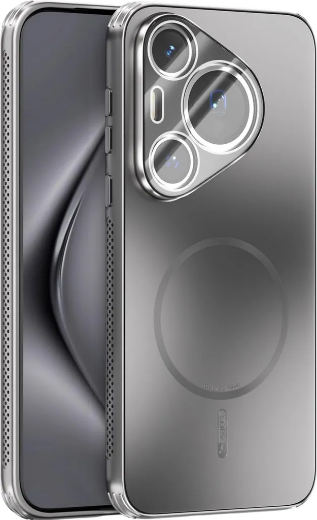Cover Opaca Grigia Huawei Pura 70 Pro: Essenziale e Magnetica