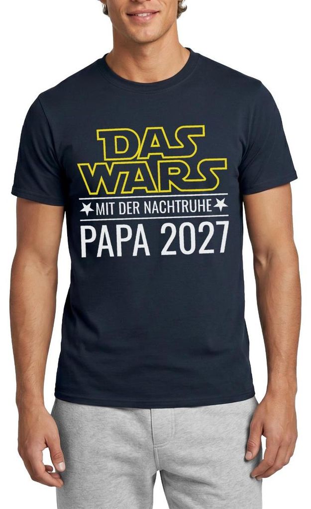 Spreadshirt Das Wars Mit Der Nachtruhe Papa 2027 Männer T-Shirt, S, Navy