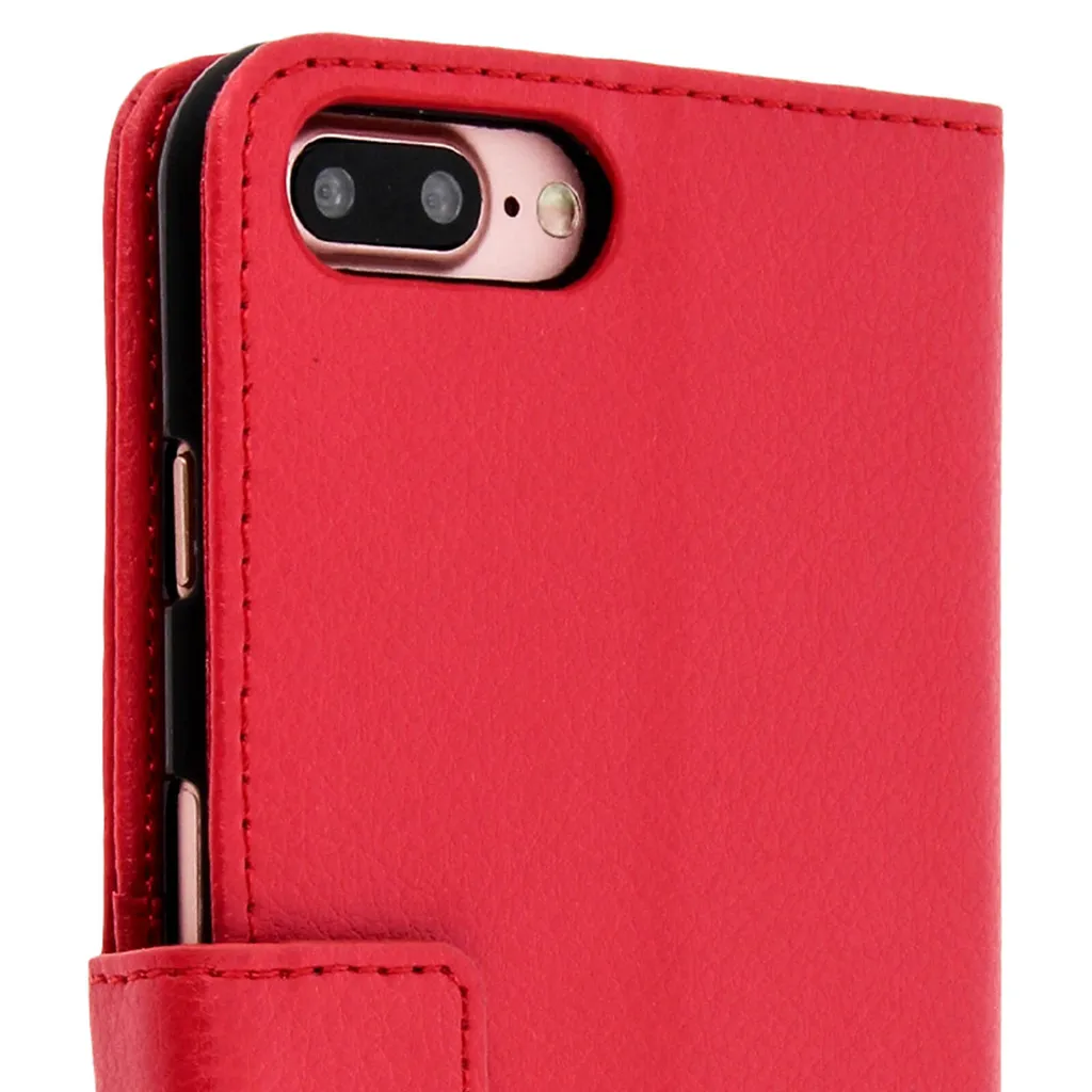 Custodia iPhone 7 Plus Rosso: Flip Case con Stand e Protezione TPU - 6