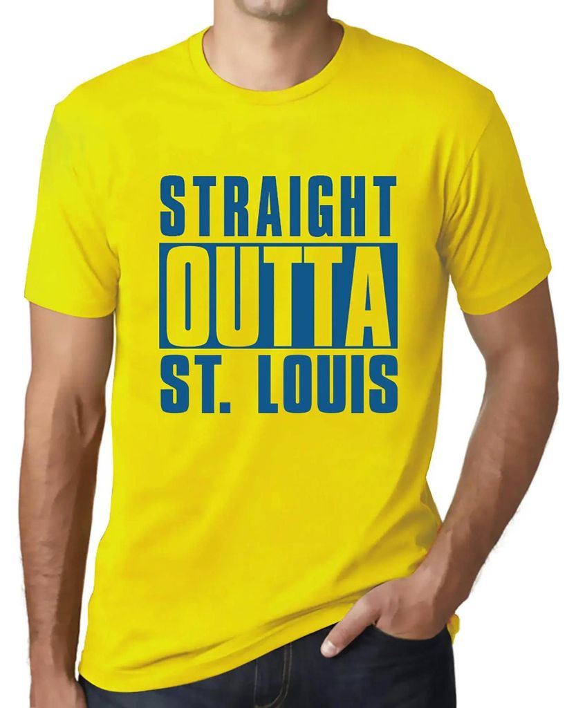 Herren Grafik T-Shirt Direkt aus St Louis – Straight Outta St Louis – Öko-Verantwortlich Vintage Jahrgang Kurzarm Lustige Druck Geburtstag Ges...
