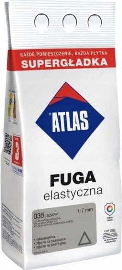 Flexibler Fugenmörtel grau 3 kg Atlas Produktbild 