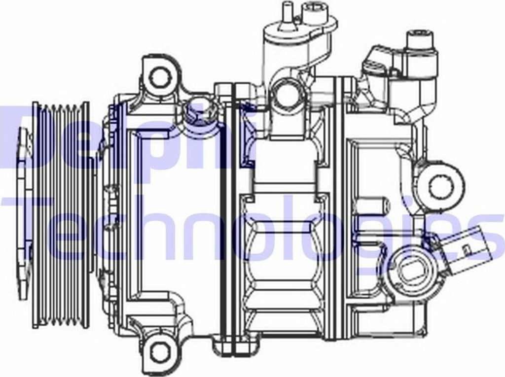 DELPHI CS20529 Klimakompressor OE 5C0820803A kompatibel mit Jetta
