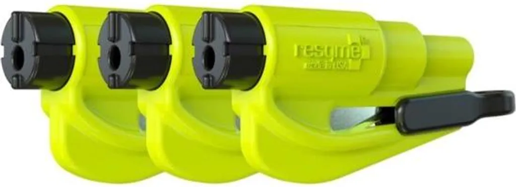 Couteau de Secours et Brise-ceinture Jaune pour Urgence Routière