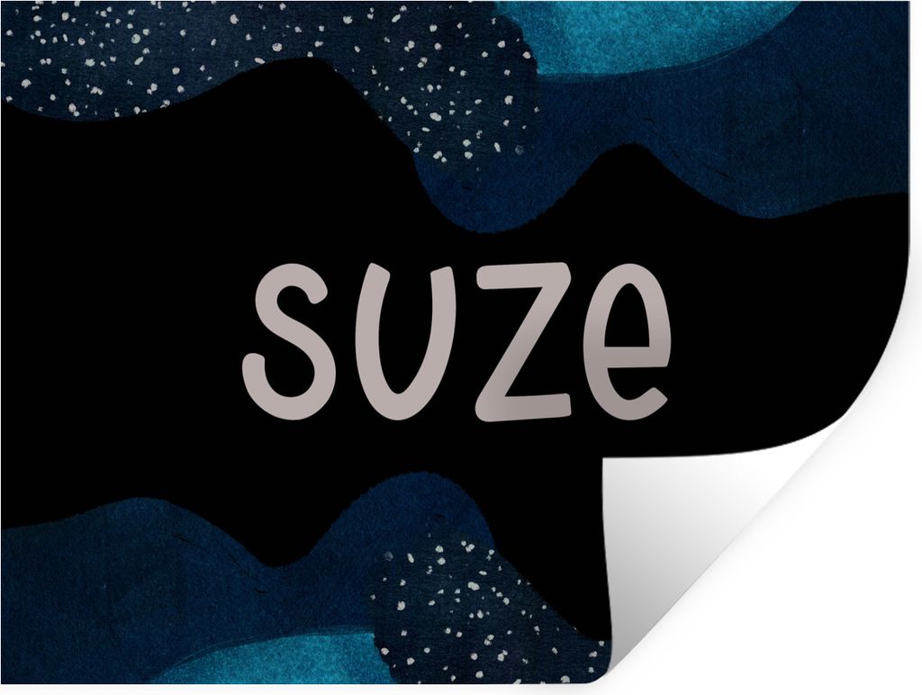 MuchoWow Wandtattoo Wandsticker Wandaufkleber Suze - Pastell - Mädchen 120x90 cm Selbstklebend und Repositionierbar - Aufkleber