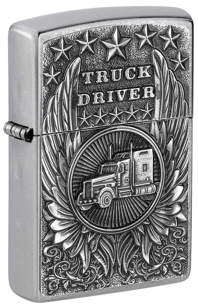Zippo zapalova? Truck Driver emblém kamion chrom Obrázek produktu 