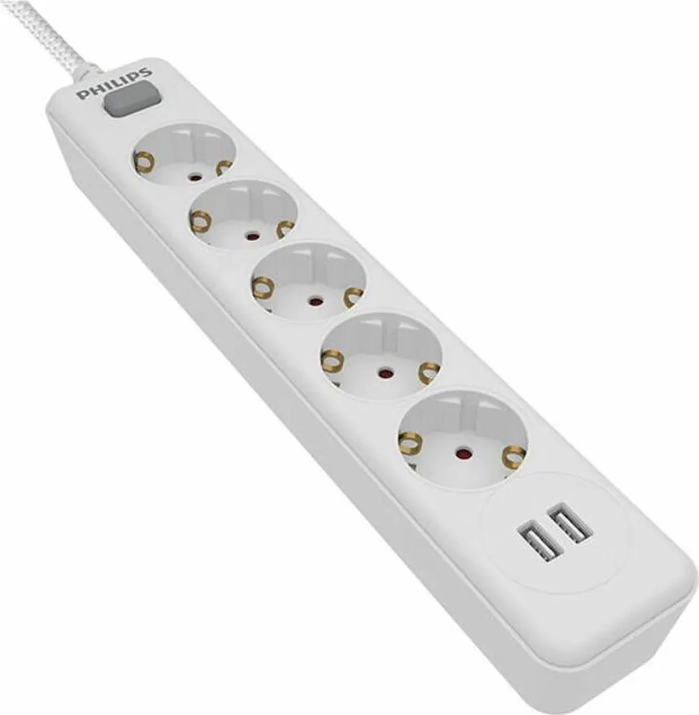 Multiprise sécurisée Philips SPN3052WA/10 : fini le manque de prises USB