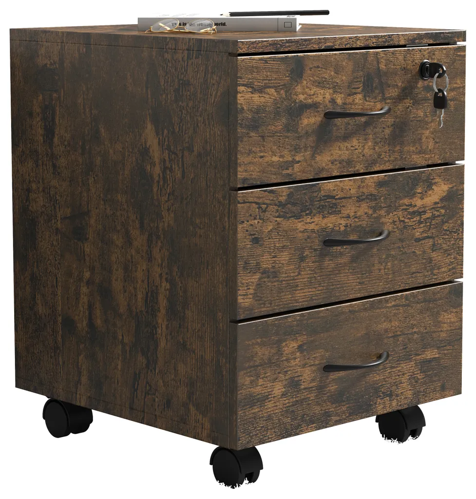 VCM Baula L Caisson de Bureau à Roulettes avec Tiroirs H55 x L40 cm