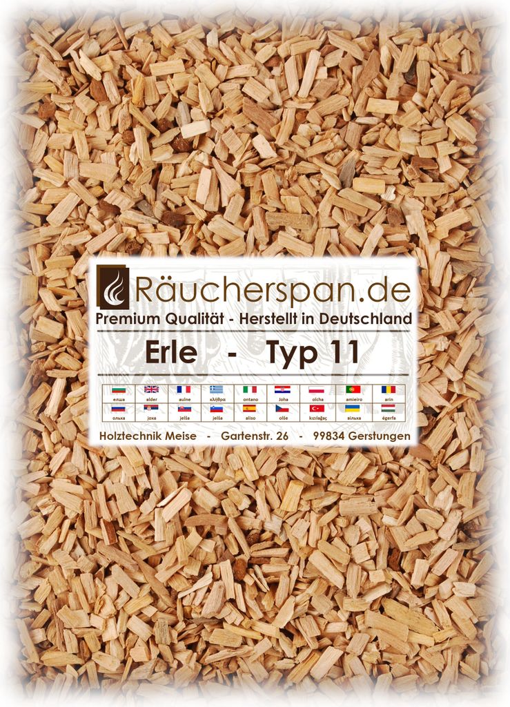 Räucherraspel von räucherspan.de - jetzt auch bei Kaufland - für Rauch-/Kaltrauchgenerator - Erle Typ 11, 2kg