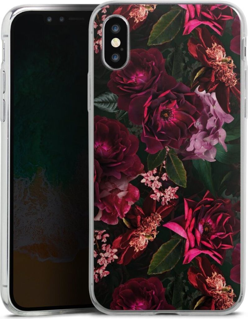 DeinDesign Slim Hülle für Apple iPhone X Silikon Case Ultra Dünn Handyhülle Blumen Blüte Rose