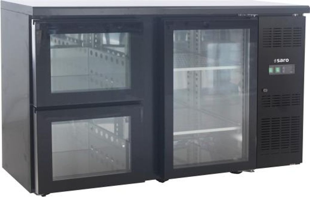 SARO Barkühler, 1 Glastür+2 Schubladen, BC 2100 G S2