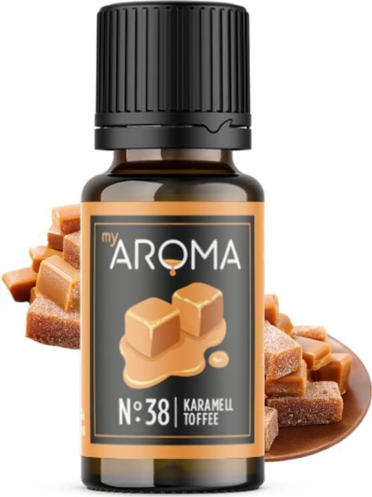 myAROMA flavour drops – Karamell 10ml, vegan, zuckerfrei & Produktbild 
