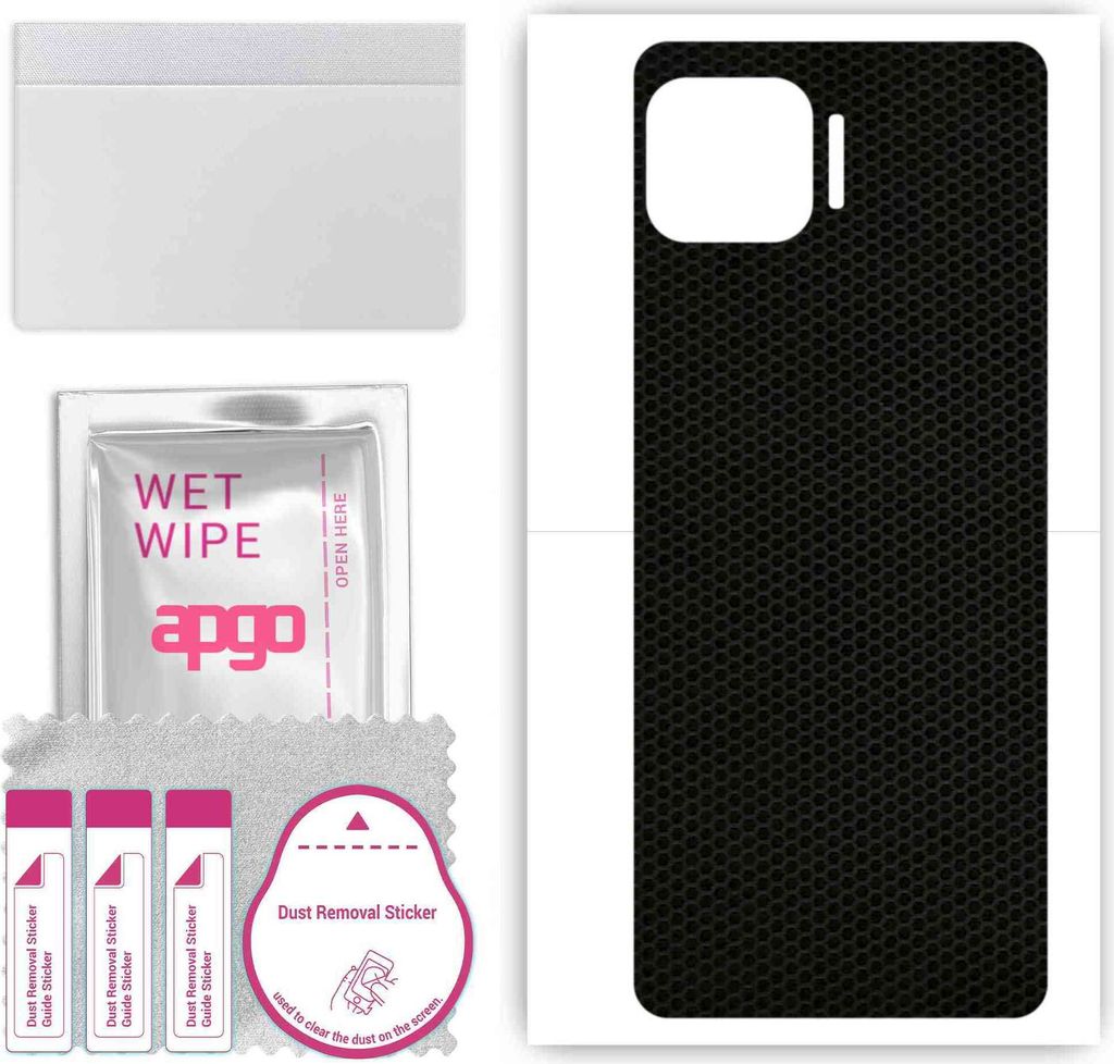 apgo Rückseite Schutzfolie, Skin, kompatibel mit Motorola One 5G UW, Hinten Displayschutzfolie aus Vinylfolie, kratzfest, einfache Montage - Matrix