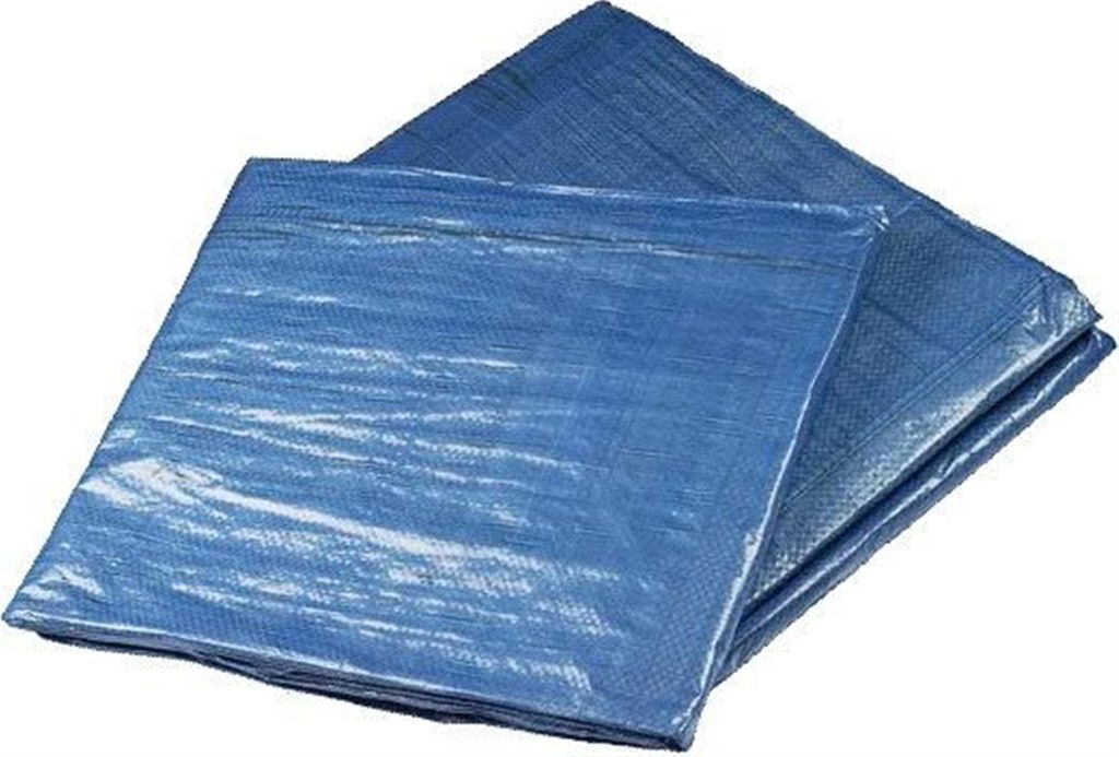 DEN BRAVEN Deckblatt mit Metallösen Standard blau 4 × 6 m, 60 g/m2
