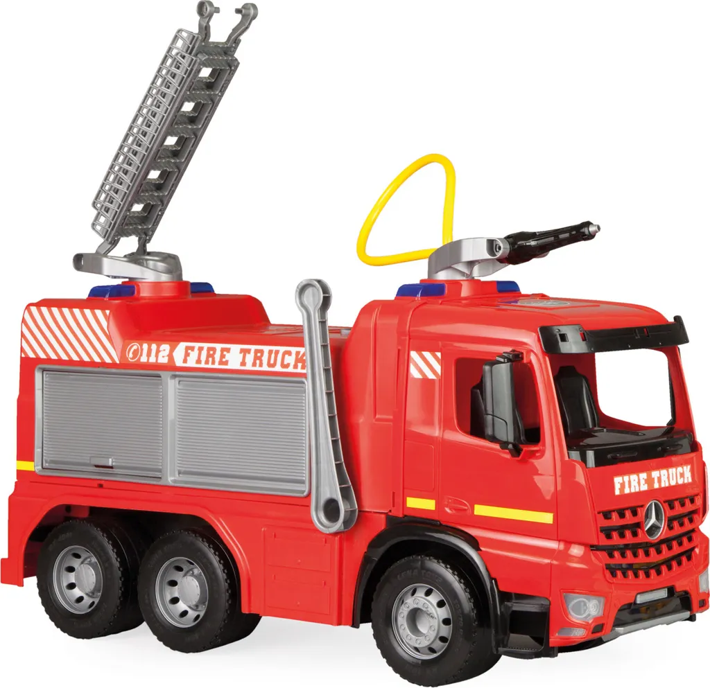 Camion de pompiers Mercedes Arocs pour enfant idéal pour jouer dans le jardin