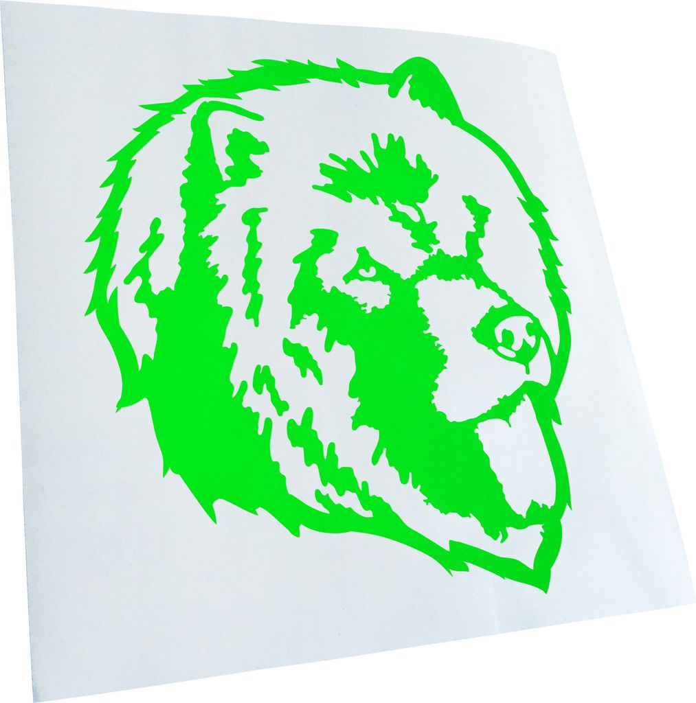 Kiwistar - Autoaufkleber - Chowchow Hund - Neongrün - 30x27cm - Aufkleber für Auto, Laptop, Fahrrad, LKW, Motorrad mehrfarbig JDM Decal Racing