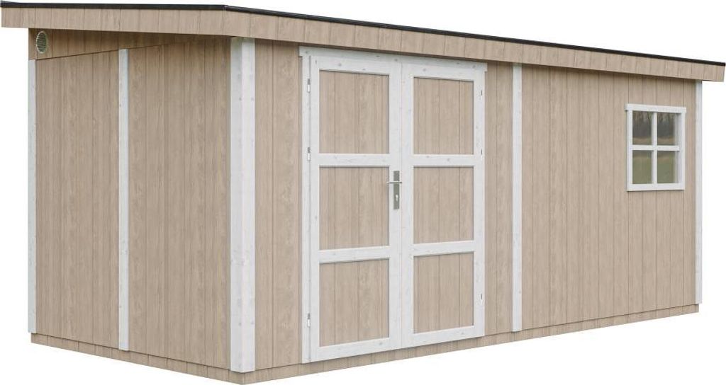 Gartenhaus 11,47 m² - H231x248x530 cm – Timbela M940-TERRA BROWN
