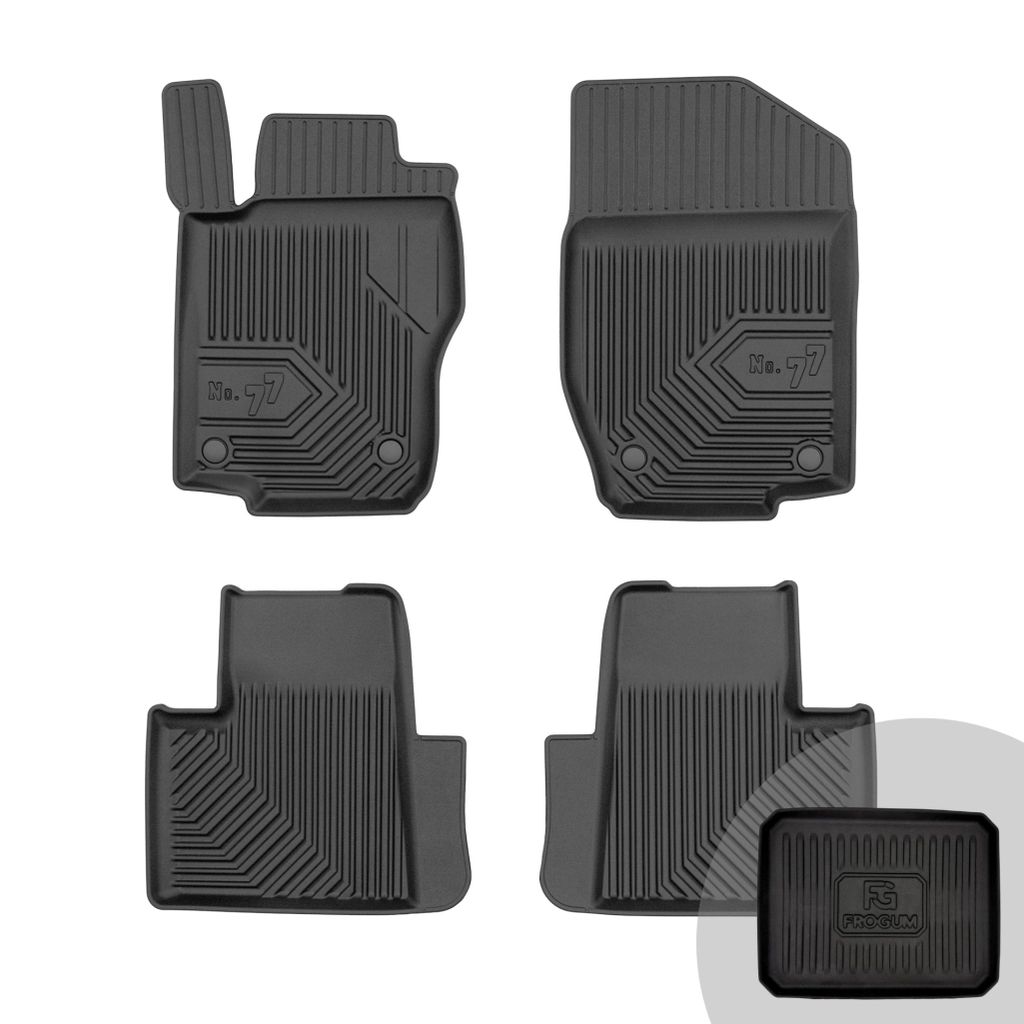 FROGUM No.77 Gummimatten Ganzjahresset von Auto Fußmatten Autofussmatten für Mercedes-Benz GL X164 2006-2012