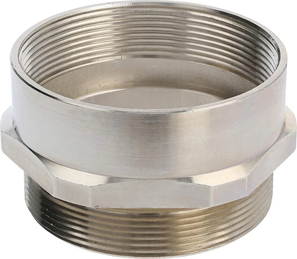 Raccord PG48 en laiton nickelé avec filetage long 15mm haute rigidité