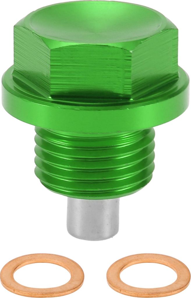1 Satz Universal-Ölablassschraube, Anti-Leckage-Ölwanne Ablassschraube, Gewindereparatur mit Dichtung, magnetisch, grün, aus Aluminiumlegierung ...