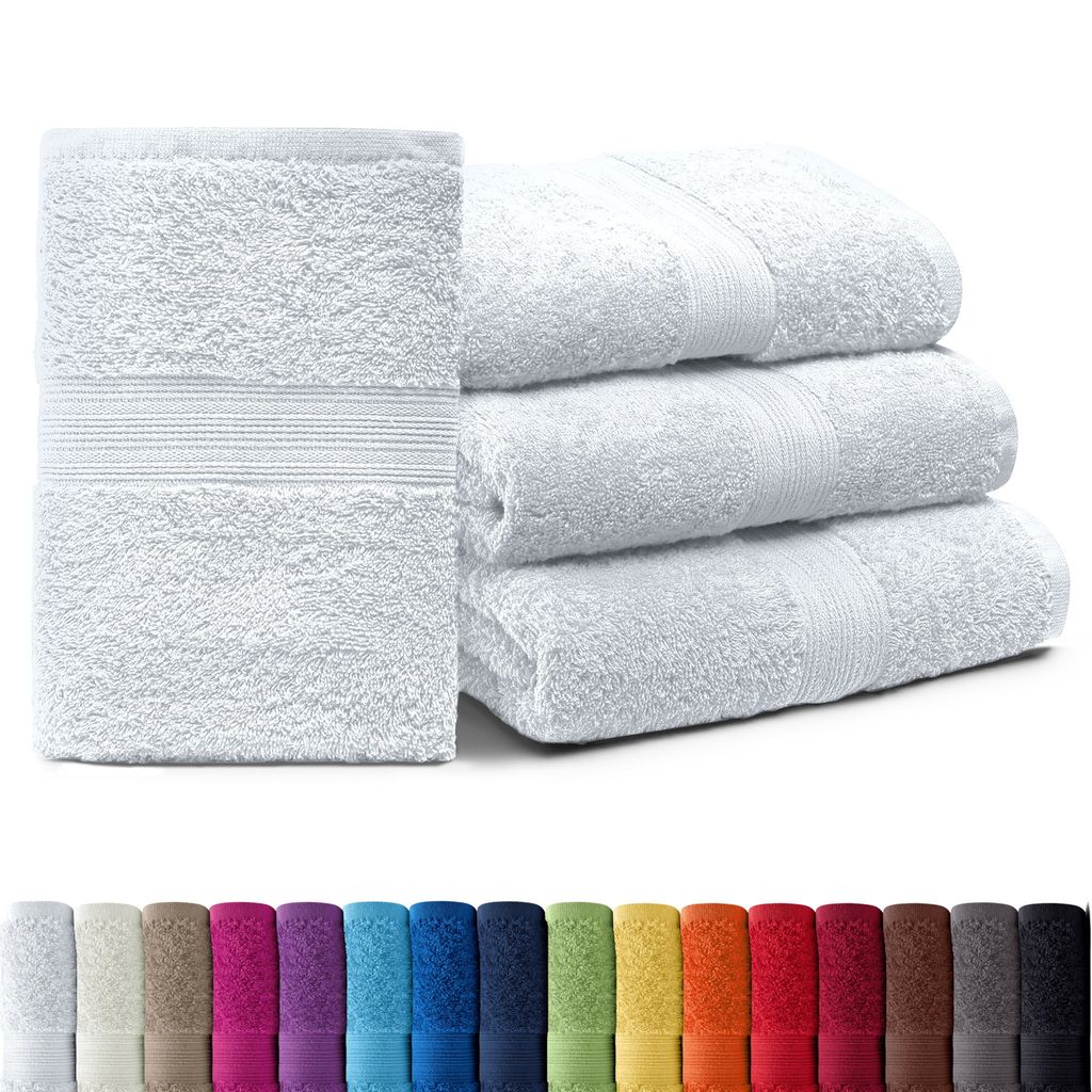 4er-Set ARIZONA Handtuch-Serie von AR Line – 100% Baumwolle, 500 g/m², 4er-Set Saunatücher XXL 100x200 cm, Weiß