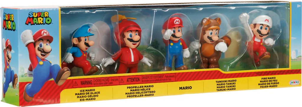 Set Super Mario Bros Jakks Pacific : 5 Figurines Articulées 6 cm Pack