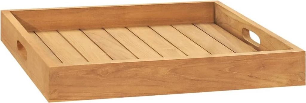 Serviertablett 50x50 cm Massivholz Teak