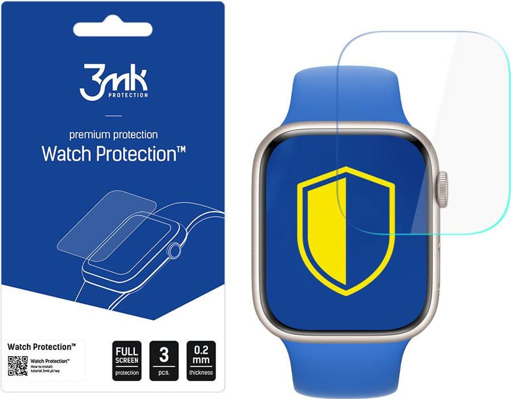 3mk Watch Protection ARC+ - Schutzfolie für Apple Watch 7 45mm (3 Stück)
