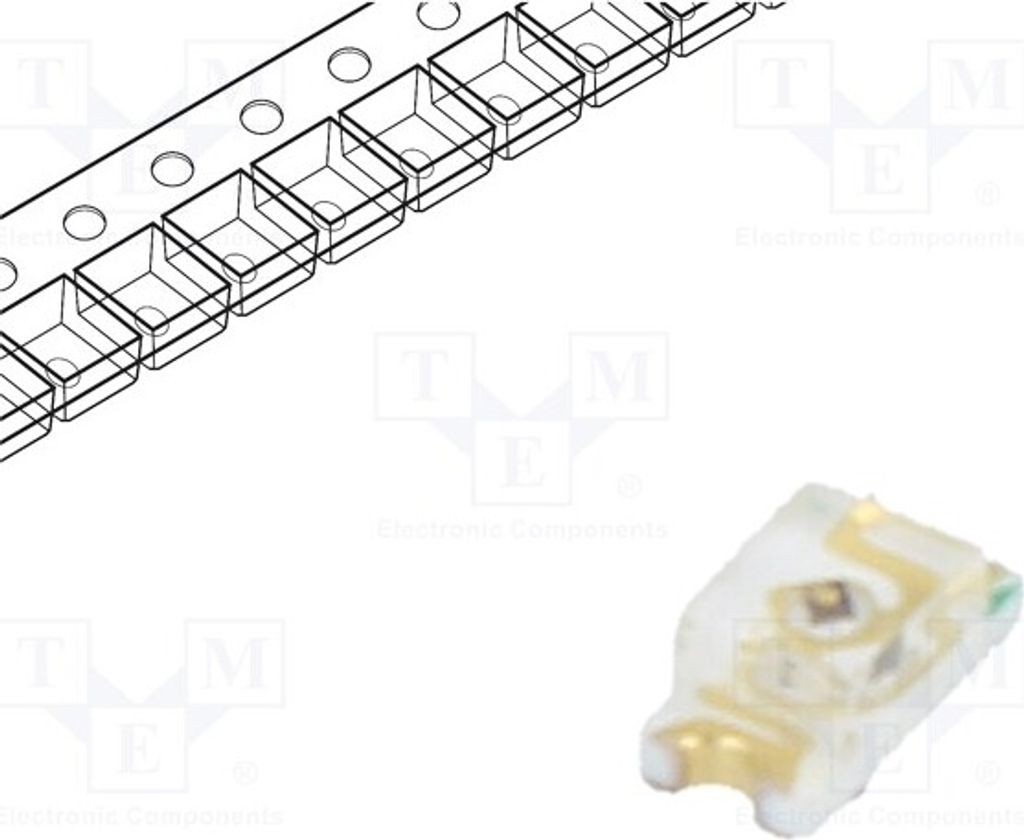 10x LED 12÷80mcd 1,6x0,8x0,7mm 140° grün-gelb 0603 SMD 1,8÷2,4V RF-GSB190TS-BC LED