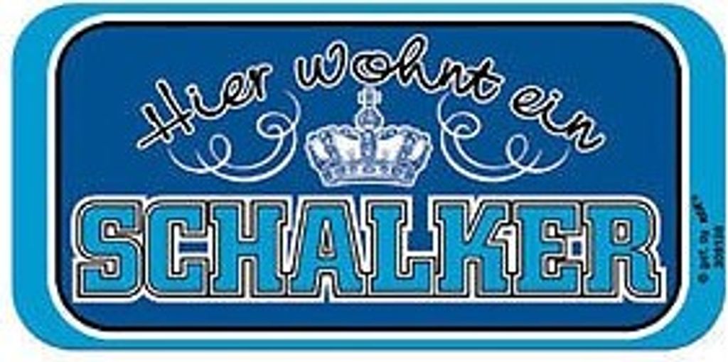 Türschild - Hier wohnt ein Schalker - 308134 Produktbild 