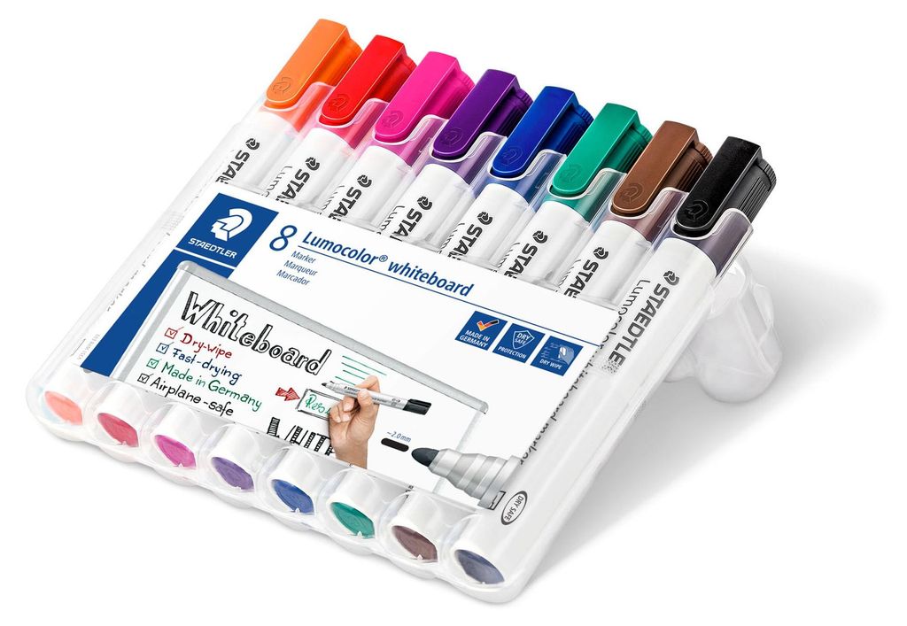 STAEDTLER Lumocolor 351 WP8 - Czarny - Niebieski - Brązowy Zdjęcie produktu 