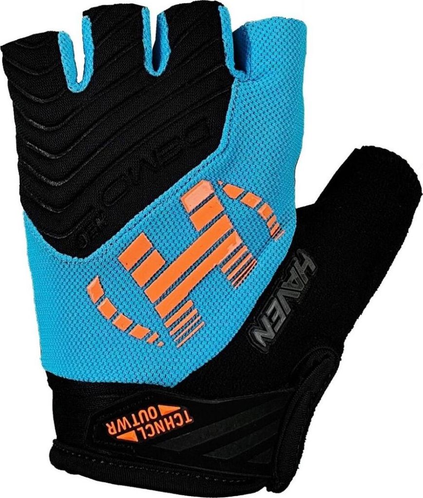 HAVEN Fingerlose Fahrradhandschuhe - DEMO NEO SHORT - Blau/Orange S