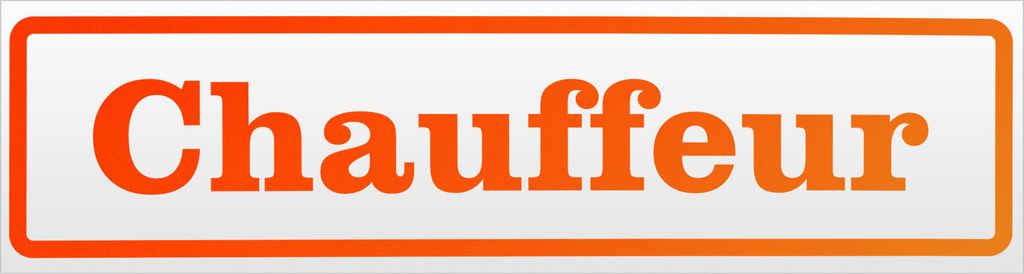 Kiwistar Chauffeur Magnetschild Schild magnetisch - 20cm Neonorange - Magnetfolie für Auto PKW Kfz