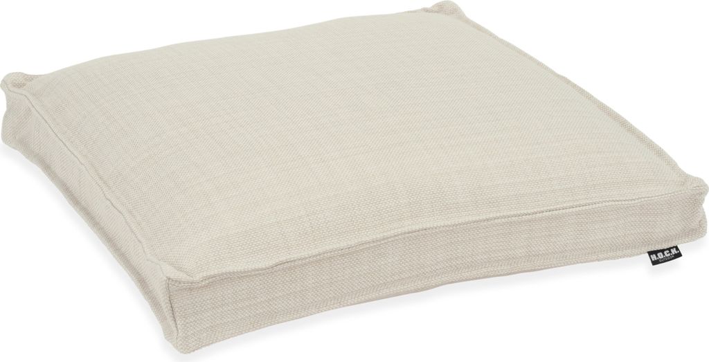 H.O.C.K. - AGORA Romy Outdoor Sitzkissen 50x50x5cm creme mit Biese kleingemustert col. 20084