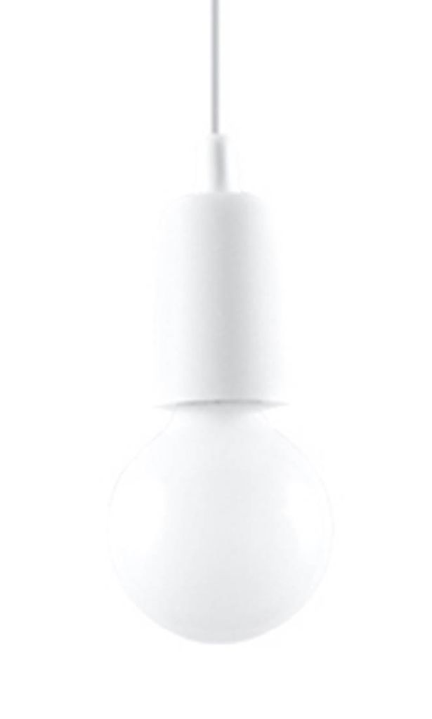 Lampada a sospensione DIEGO 1 bianco 1xE27 15W PVC 90x9x9cm Immagine del prodotto 