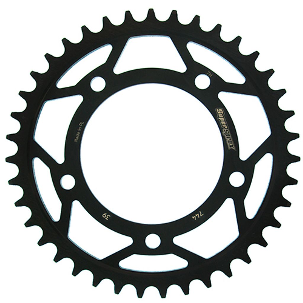 Stahl-Kettenrad Supersprox 525 - 39Z (schwarz) RFE-744:39-BLK|ID 100,0 LK 124,0 5-Loch