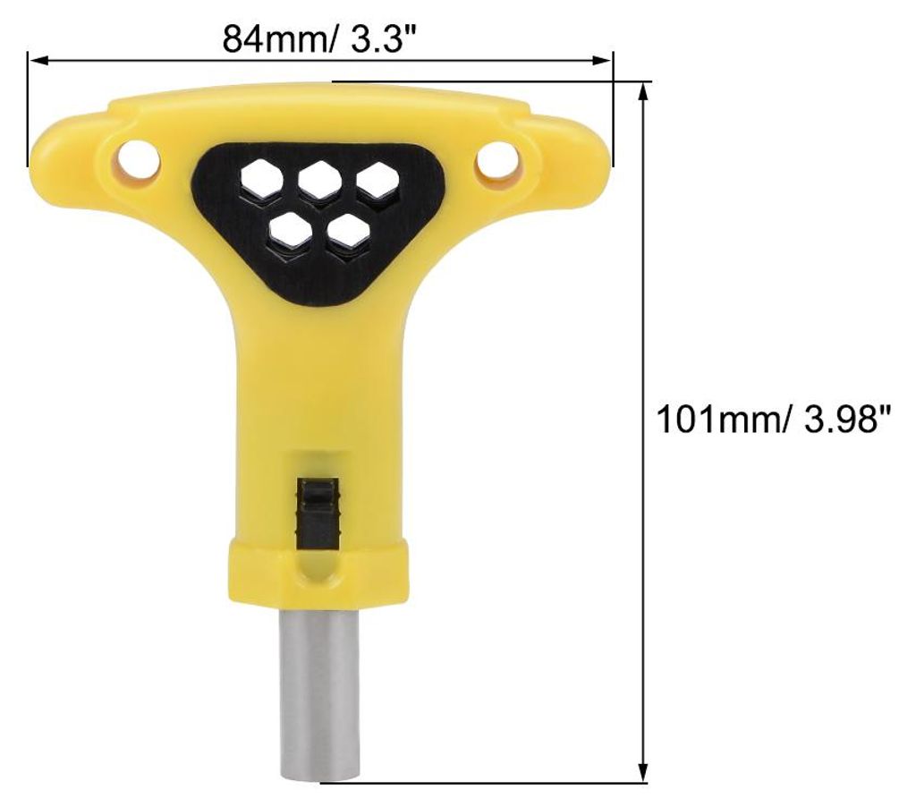 Ratschen Schraubendreher Verstellbarer T-f?rmiger Schraubenschlš¹ssel Multifunktionaler Griff fš¹r 1/4 Zoll Bitsatz