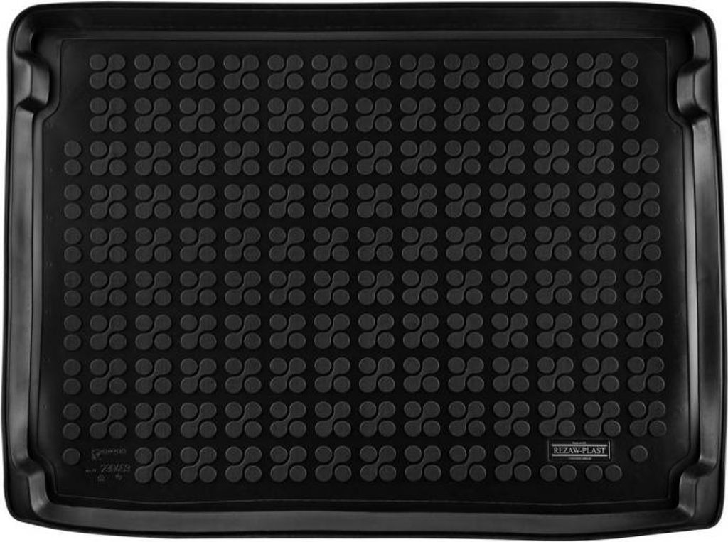 Rubber Trunk Mat Black suitable for Ford Focus IV Hatchback (2018-up) version with full size tire.