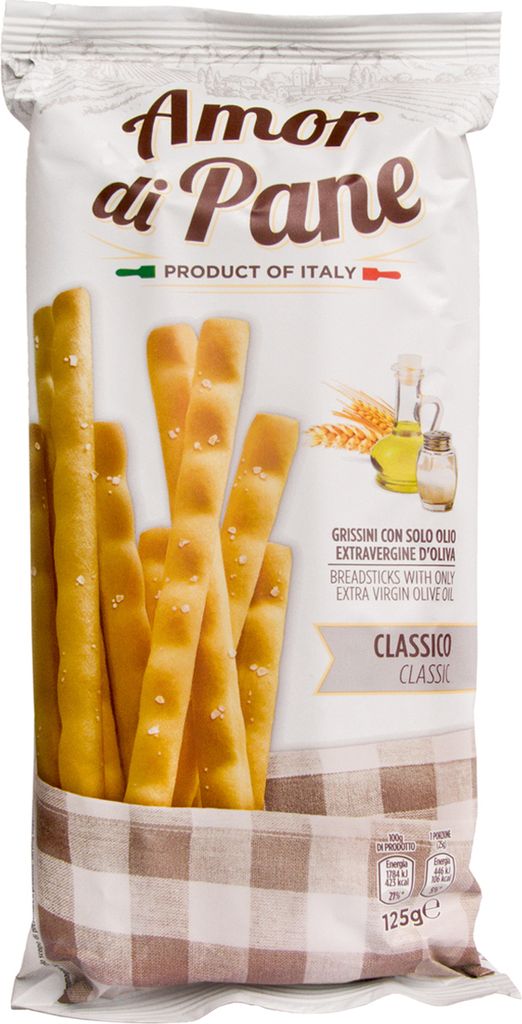 Amor di Pane Grissini křupavé tyčinky Classic variety 125g Obrázek produktu