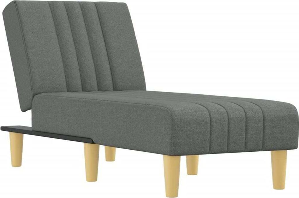 Chaiselongue Dunkelgrau Stoff