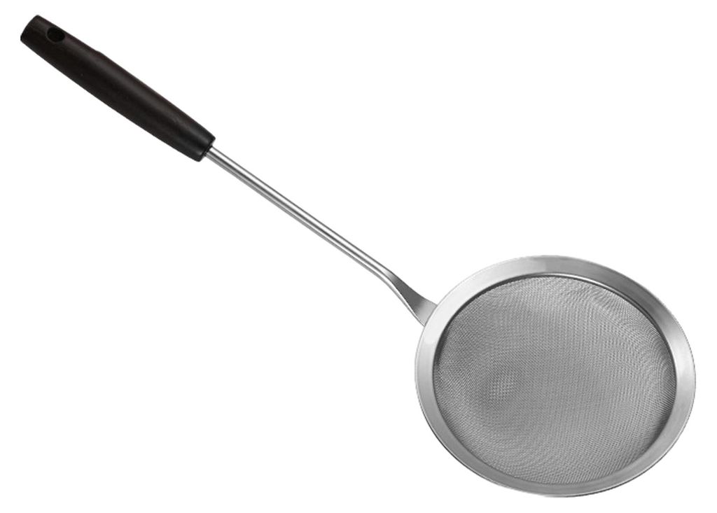 Feinmaschiges Edelstahl-Sieb mit abgerundetem Rand, Küchensieb für Lebensmittel, Tee, Saft, Mehl, Sojadrink