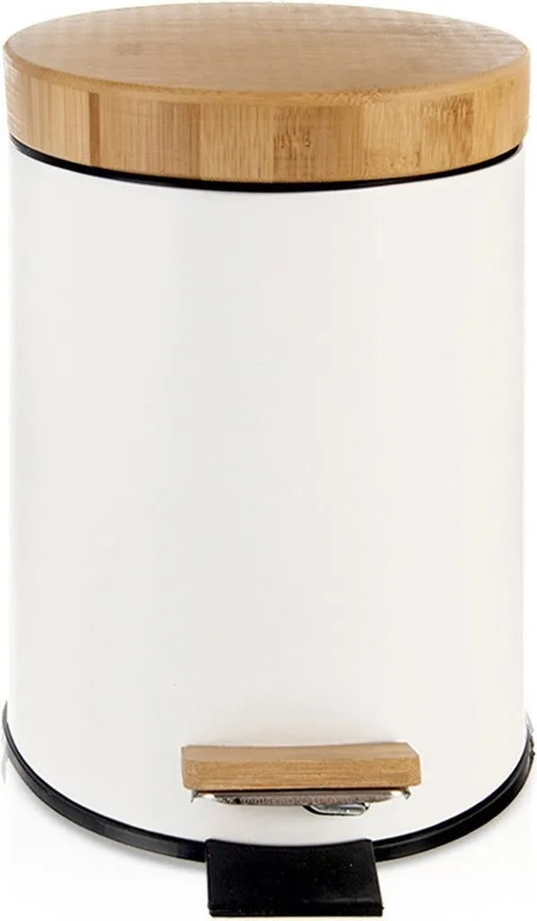 Pattumiera Bagno Orion 3 Litri Bianca | Igienica con Pedale e Secchio