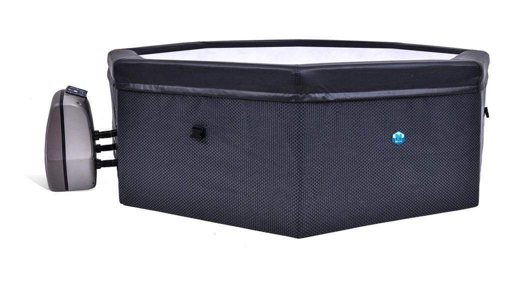 JUNG Octopus Spa Whirlpool Ø 193 cm, 5 Personen, Stabile Struktur, 1000L, beheizter Indoor & Outdoor Pool, Energieeffizient, Halbstarre Struktur