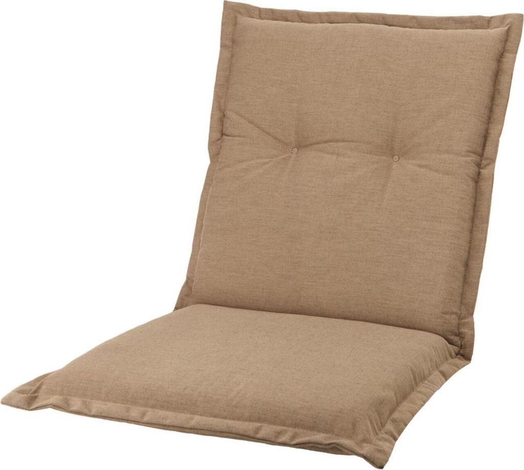 Kopu Prisma Leinen Hochwertiges Gartenkissen mit niedriger Rückenlehne – Beige