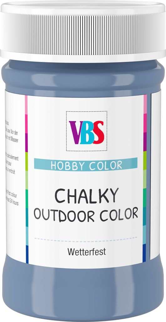 VBS Chalky Outdoor Farbe 100ml wetterfeste Kreidefarbe für Außenbereich Mauve